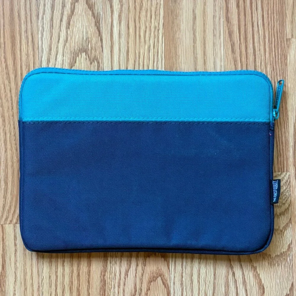 Navy Blue/Turquoise Zip Top Cloth Tablet Case by The Herschel Supply Co.